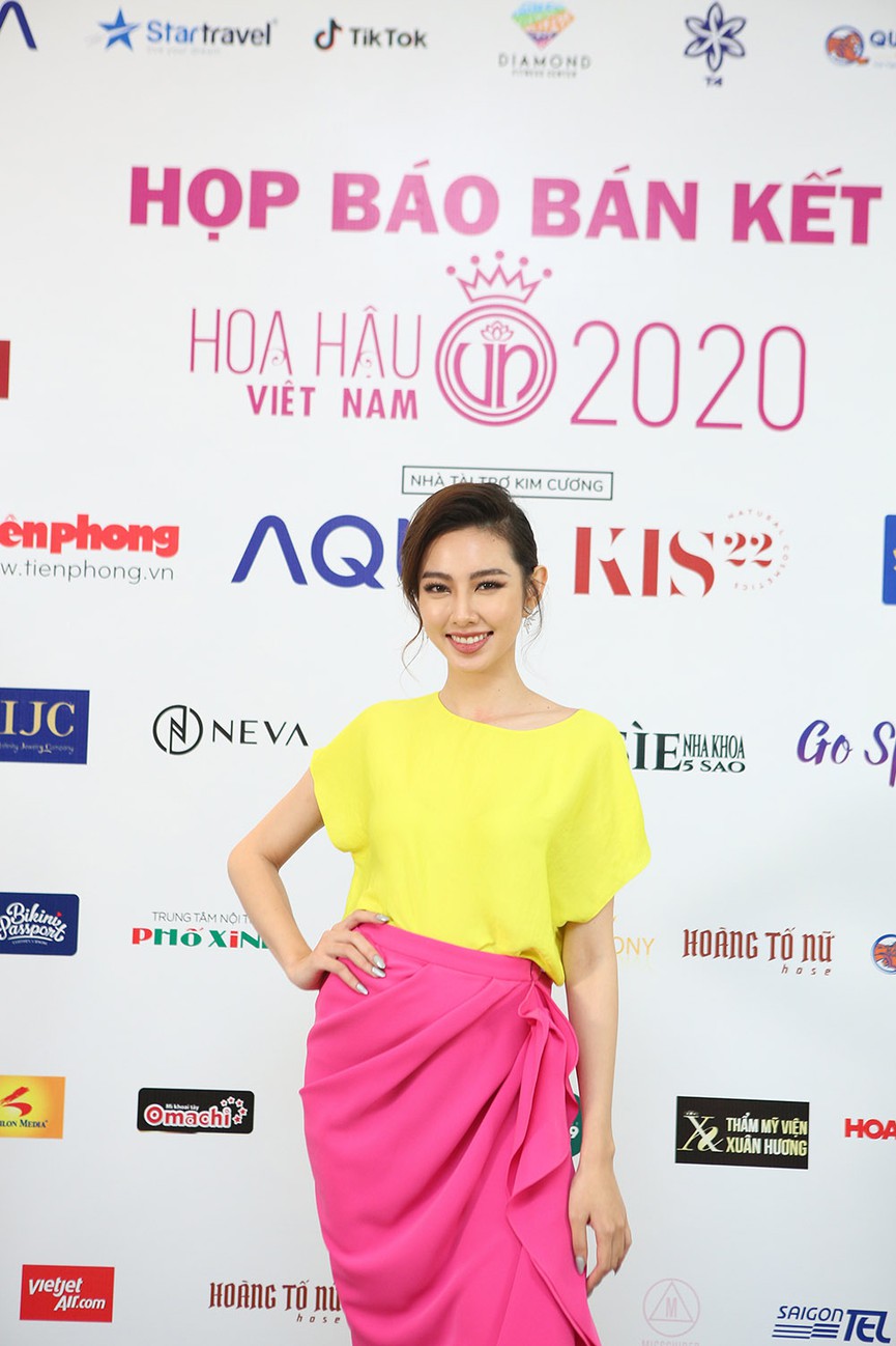 Vẻ rạng rỡ của dàn Hoa hậu, Á hậu tại họp báo Vòng Bán kết HHVN 2020 - Ảnh 12.