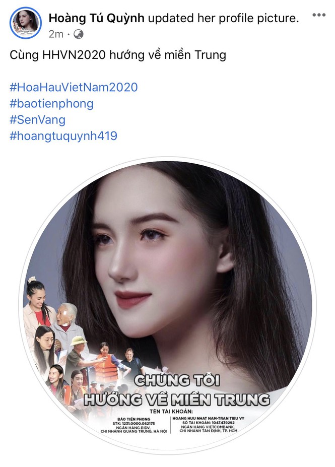 Thí sinh HHVN 2020 đồng loạt thay avatar hướng về miền Trung thân yêu - Ảnh 18.
