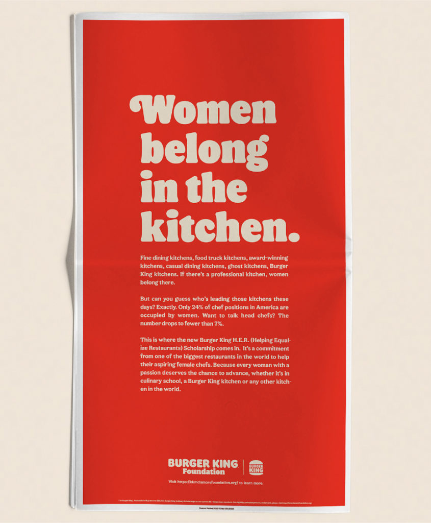 Burger King gây phẫn nộ vì tuyên bố ‘Phụ nữ thuộc về cái bếp’ trong ngày 8/3, dù mục đích ban đầu vốn mang ý tốt - Ảnh 1.