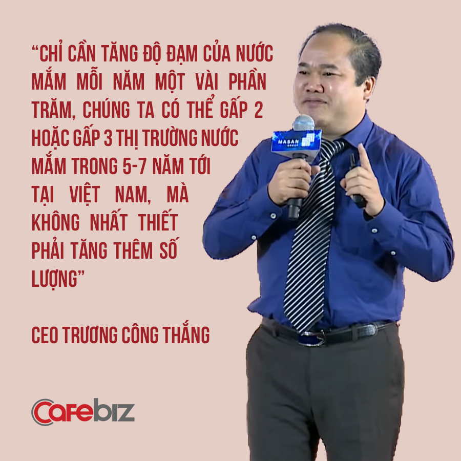 CEO Masan Consumer: Chỉ cần tăng độ đạm một vài phần trăm, có thể gấp 2 hoặc gấp 3 doanh thu thị trường nước mắm - Ảnh 1. CEO Masan Consumer: Chỉ cần tăng độ đạm một vài phần trăm, có thể gấp 2 hoặc gấp 3 doanh thu thị trường nước mắm - Ảnh 1.