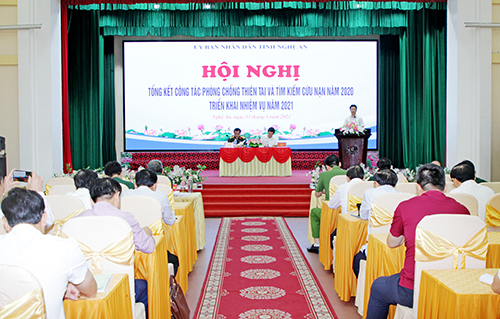 Nghệ An: UBND tỉnh triển khai nhiệm vụ thiên tai năm 2021 - Ảnh 1.