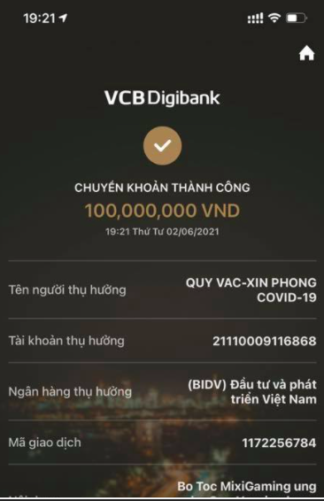 Độ Mixi ủng hộ 14 tháng lương vào quỹ vắc-xin phòng chống Covid-19 - Ảnh 2. Độ Mixi ủng hộ 14 tháng lương vào quỹ vắc-xin phòng chống Covid-19 - Ảnh 2.