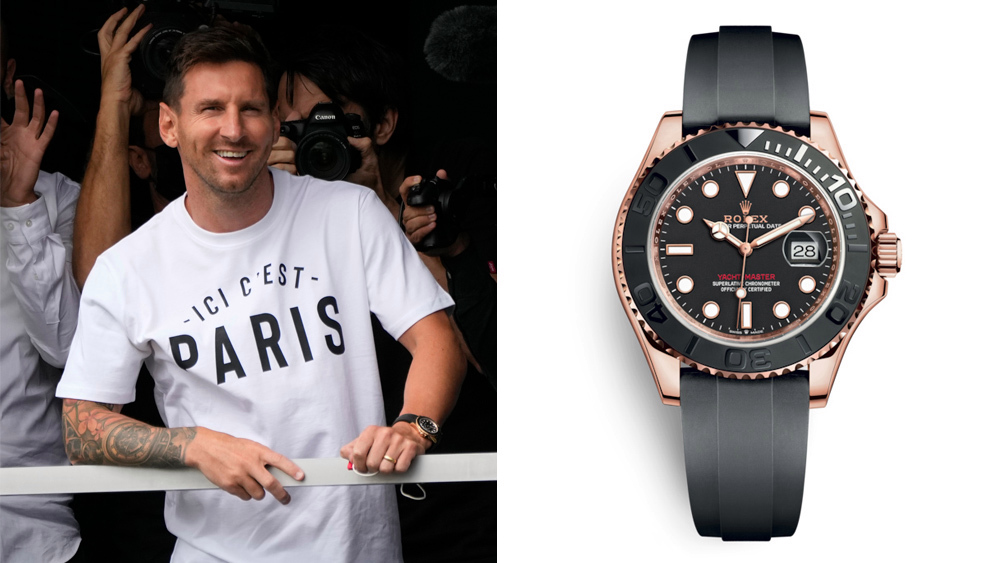 Messi đeo đồng hồ Rolex 27.000 USD ra mắt PSG nhưng chiếc Patek Philippe của Chủ tịch Nasser Al-Khelaifi mới khiến người ta trầm trồ - Ảnh 1.