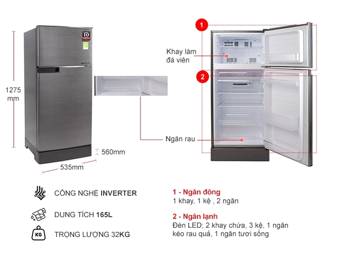 5 mẫu tủ lạnh bình dân giảm giá bạt nóc, rẻ nhất chưa đến 3 triệu đồng - Ảnh 4. 5 mẫu tủ lạnh bình dân giảm giá bạt nóc, rẻ nhất chưa đến 3 triệu đồng - Ảnh 4.
