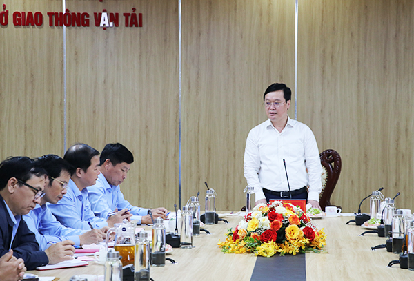 Nghệ An: Chủ tịch UBND tỉnh Nguyễn Đức Trung làm việc với Sở Giao thông vận tải - Ảnh 4.
