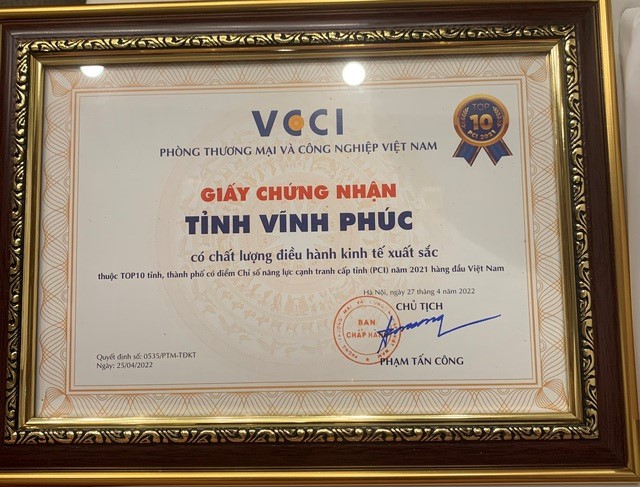 Vĩnh Phúc: Đứng thứ 5 về chỉ số năng lực cạnh tranh cấp tỉnh( PCI) Việt Nam - Ảnh 2.