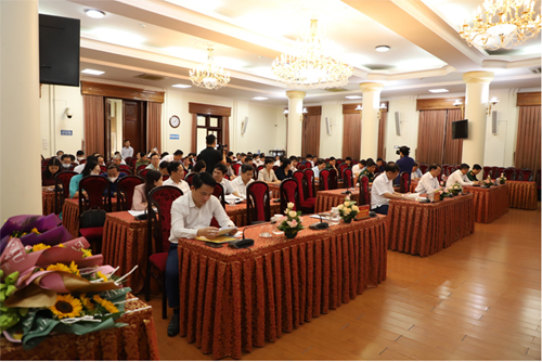 Quang cảnh hội nghị triển khai Giải báo chí toàn quốc lần thứ VII – năm 2022 về xây dựng Đảng tại Nam Định.