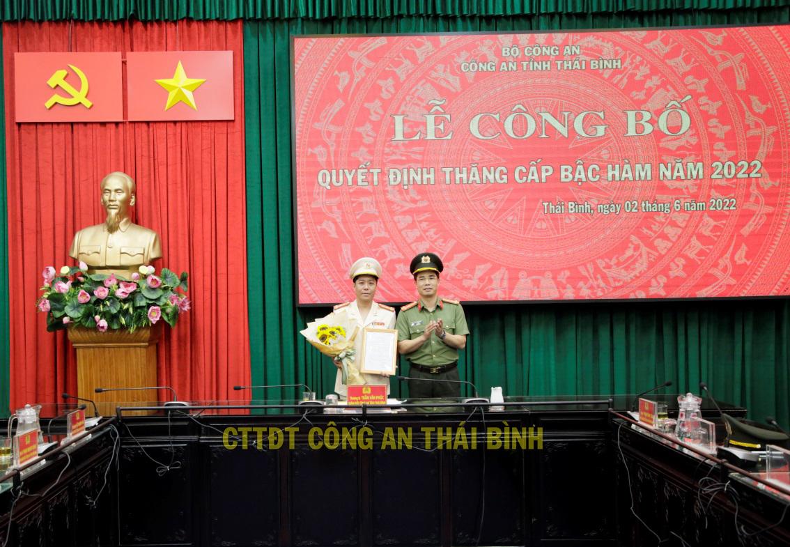 Công an tỉnh Thái Bình: Tổ chức Lễ công bố Quyết định thăng cấp bậc hàm năm 2022 - Ảnh 2.