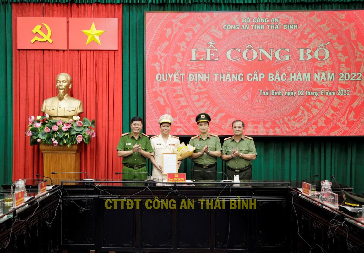 Công an tỉnh Thái Bình: Tổ chức Lễ công bố Quyết định thăng cấp bậc hàm năm 2022 - Ảnh 1.