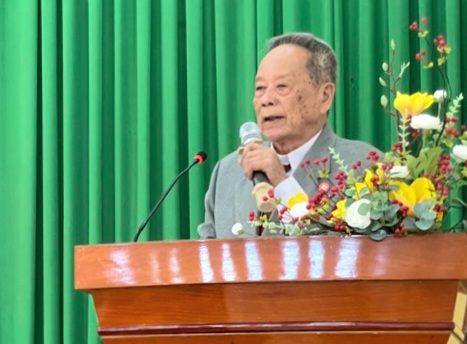 Ông Nguyễn Hồng Kỳ phát biểu cảm ơn sự quan tâm của Đảng bộ và chính quyền nhân dân các cấp tỉnh Đồng Nai.