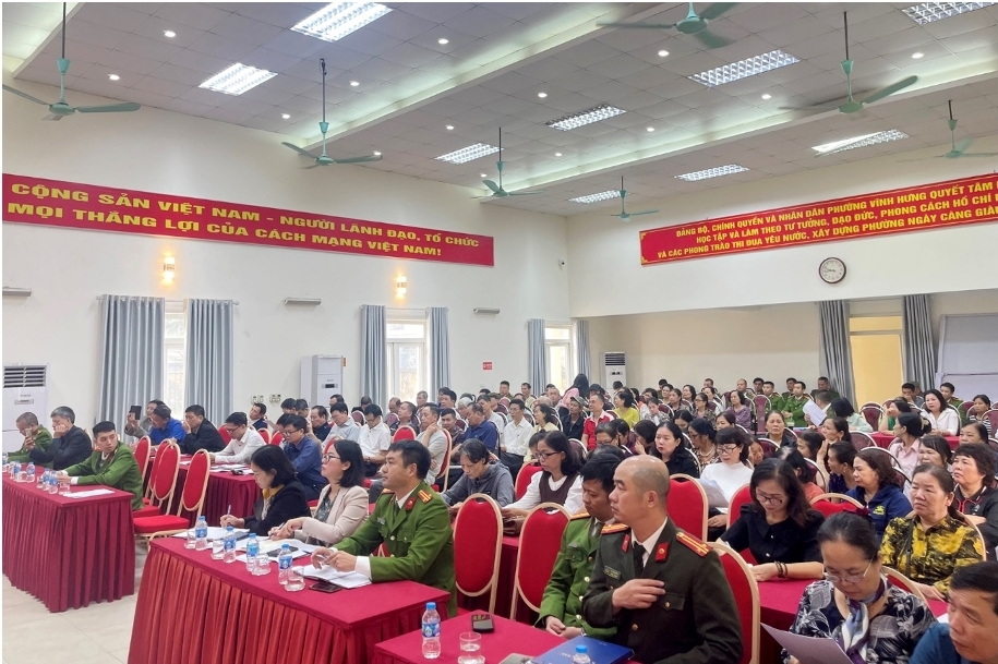 Hà Nội: Phường Vĩnh Hưng triển khai đợt cao điểm đảm bảo an ninh trật tự dịp Tết Nguyên đán 2024- Ảnh 1.