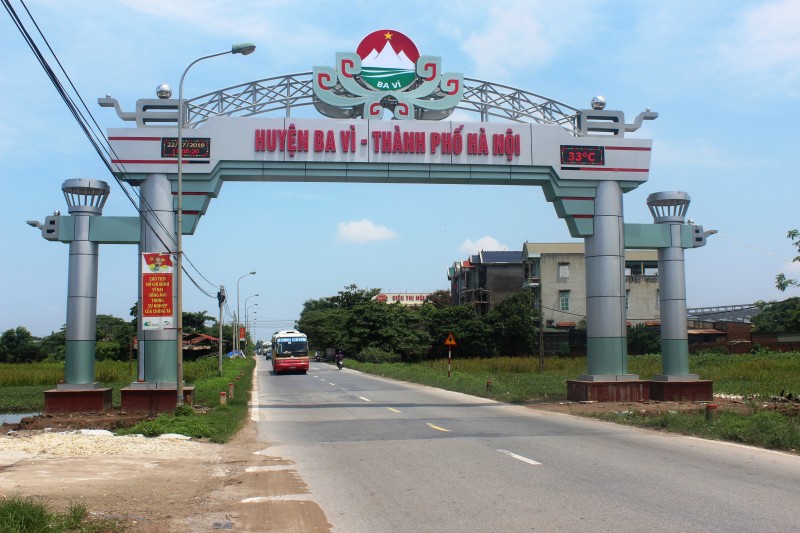 Khung cảnh nông thôn mới huyện Ba Vì