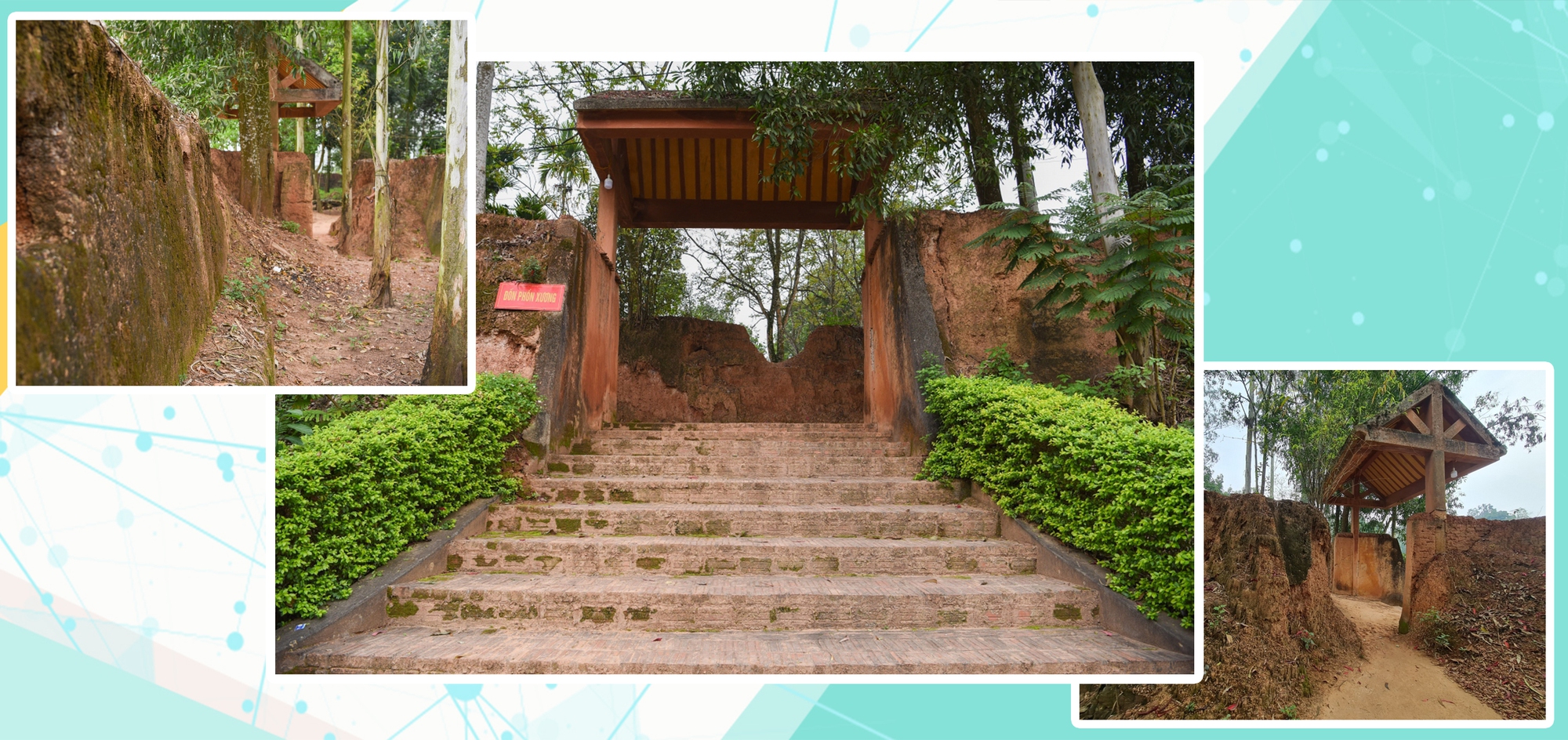 Di tích đền Phồn Sương vẫn lưu giữ những thành hào tường đất cổ của cuộc khởi nghĩa Yên Thế trải qua hàng trăm năm lịch sử.