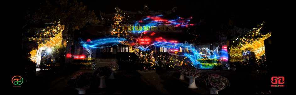Trình diễn 3D - Mapping tại lễ hội đền Trần Thái Bình- Ảnh 2.