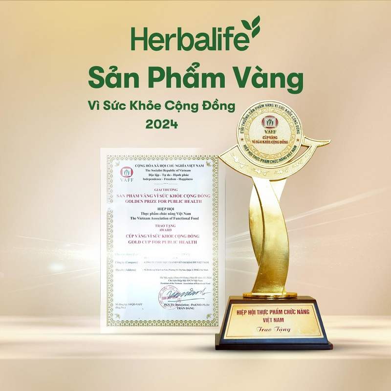 Herbalife Việt Nam đạt giải “Sản phẩm Vàng vì sức khỏe cộng đồng năm 2024”- Ảnh 1.