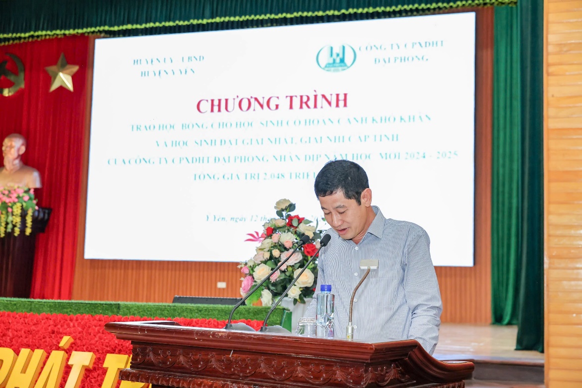 Công ty Đại Phong: Trao học bổng và quà cho học sinh hoàn cảnh khó khăn tại huyện Ý Yên- Ảnh 7.