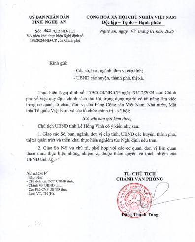 Nghệ An: Triển khai chính sách thu hút, trọng dụng người tài làm việc trong cơ quan, tổ chức- Ảnh 1.