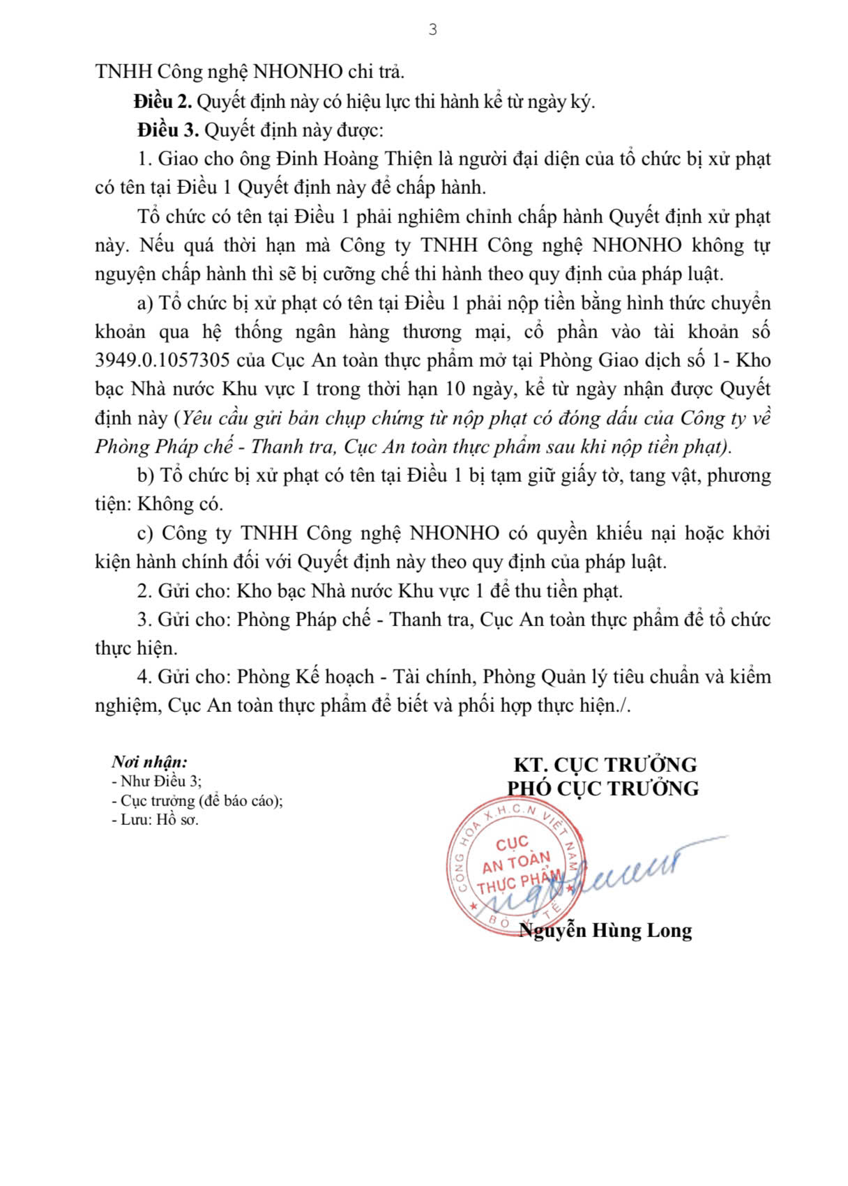 Cục An toàn thực phẩm xử phạt Công ty TNHH Công nghệ NHONHO về kiểm nghiệm sản phẩm- Ảnh 3. Cục An toàn thực phẩm xử phạt Công ty TNHH Công nghệ NHONHO về kiểm nghiệm sản phẩm- Ảnh 3.