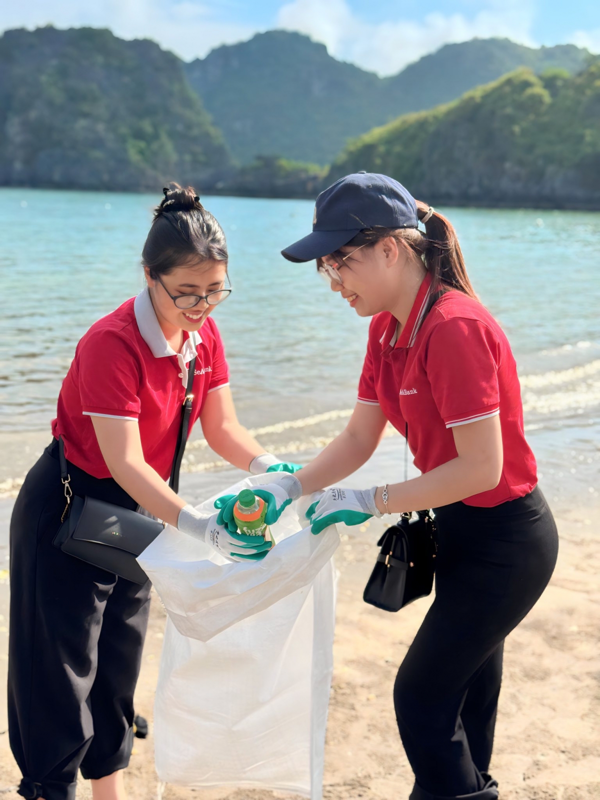 Cán bộ nhân viên SeABank chung tay làm sạch 11 bãi biển vì môi trường xanh- Ảnh 1. Cán bộ nhân viên SeABank chung tay làm sạch 11 bãi biển vì môi trường xanh- Ảnh 1.