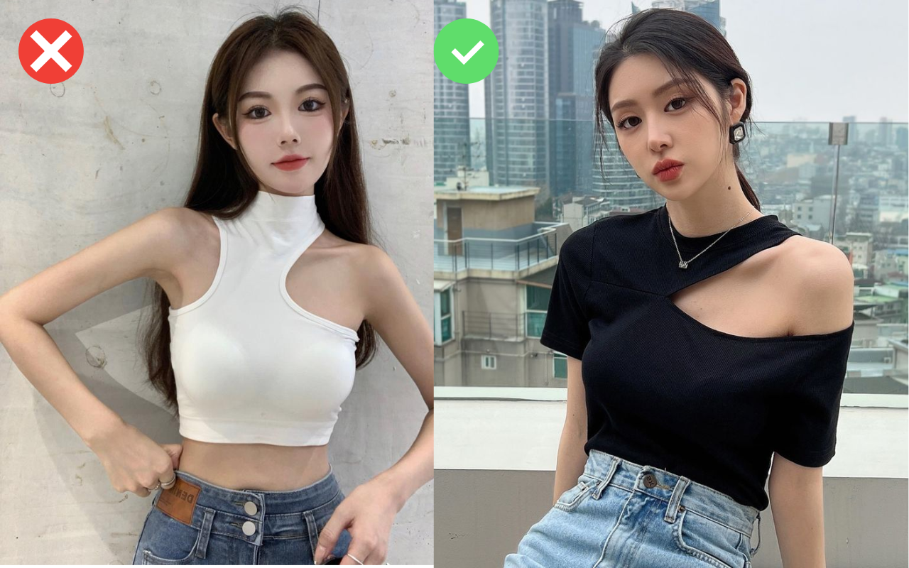 5 kiểu áo dễ "phản chủ", phơi bày khuyết điểm, dìm dáng không trượt phát nào!- Ảnh 3. 5 kiểu áo dễ "phản chủ", phơi bày khuyết điểm, dìm dáng không trượt phát nào!- Ảnh 3.