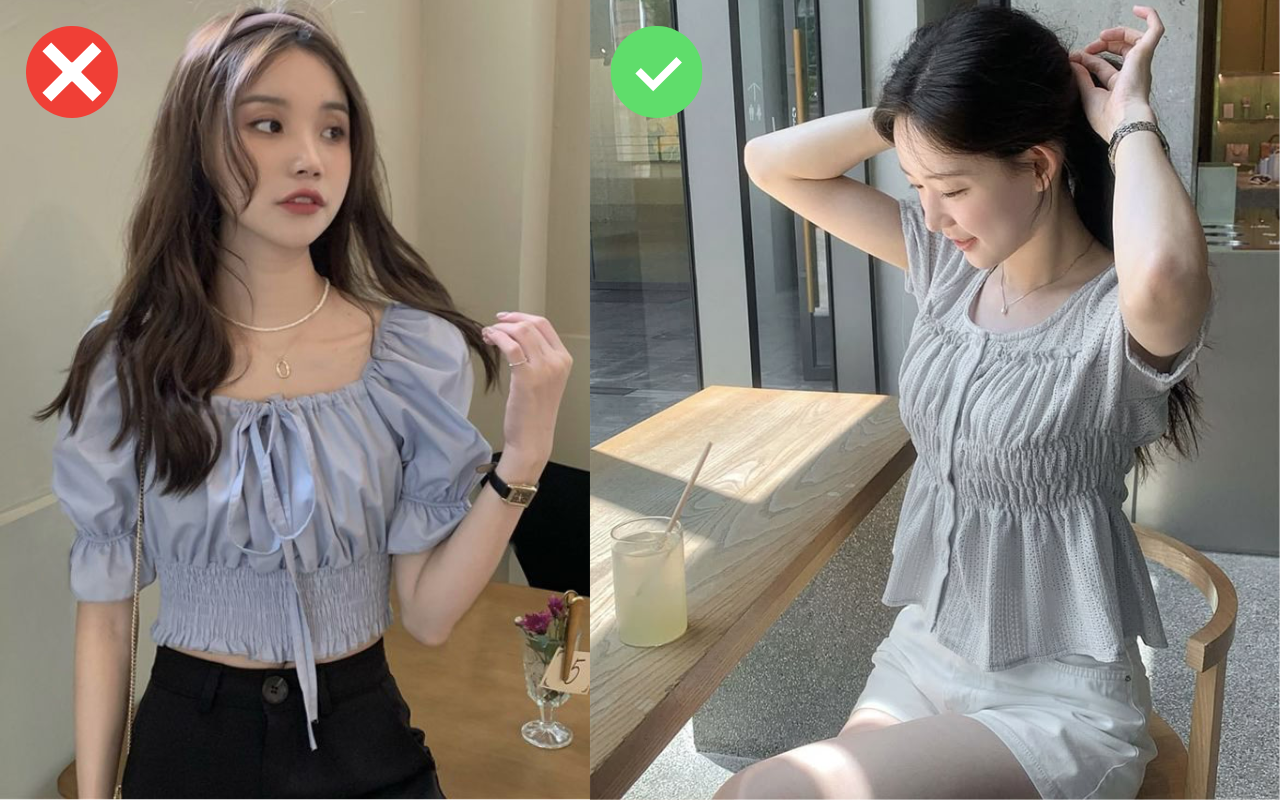 5 kiểu áo dễ "phản chủ", phơi bày khuyết điểm, dìm dáng không trượt phát nào!- Ảnh 4. 5 kiểu áo dễ "phản chủ", phơi bày khuyết điểm, dìm dáng không trượt phát nào!- Ảnh 4.