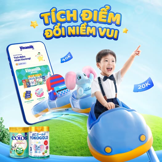 Minh họa chương trình "Tích điểm đổi niềm vui" của Vinamilk Minh họa chương trình "Tích điểm đổi niềm vui" của Vinamilk