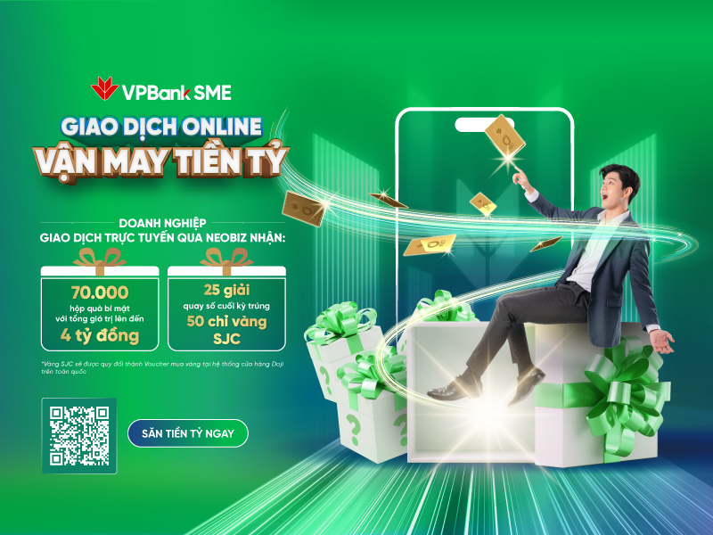 Doanh nghiệp giao dịch online cùng VPBank - “săn” vận may gần 4 tỷ đồng- Ảnh 1. Doanh nghiệp giao dịch online cùng VPBank - “săn” vận may gần 4 tỷ đồng- Ảnh 1.