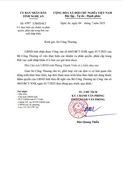 Nghệ An: Triển khai các nhiệm vụ phân quyền, phân cấp trong lĩnh vực xuất nhập khẩu- Ảnh 1. Nghệ An: Triển khai các nhiệm vụ phân quyền, phân cấp trong lĩnh vực xuất nhập khẩu- Ảnh 1.