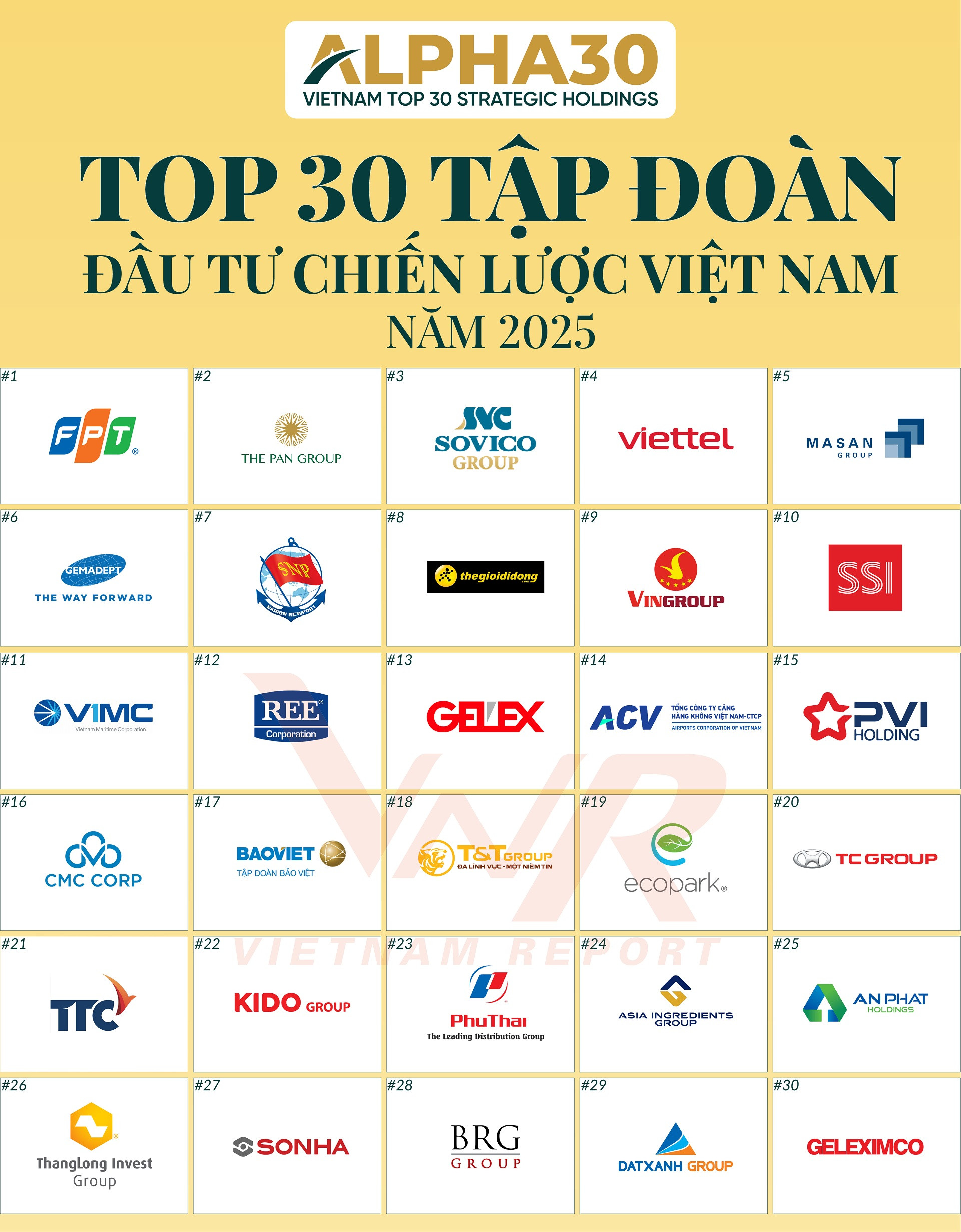 Lần đầu công bố Top 30 tập đoàn chiến lược Việt Nam - Ảnh 1.