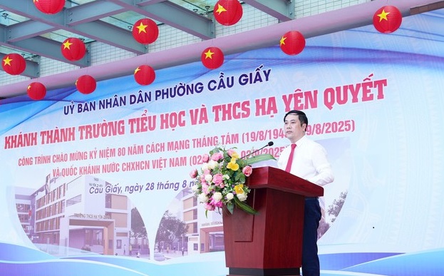 Cầu Giấy (Hà Nội): Khánh thành Trường Tiểu học và THCS Hạ Yên Quyết- Ảnh 2. Cầu Giấy (Hà Nội): Khánh thành Trường Tiểu học và THCS Hạ Yên Quyết- Ảnh 2.