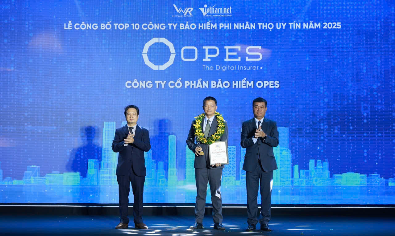 OPES được vinh danh trong Top 10 công ty bảo hiểm phi nhân thọ uy tín nhất Việt Nam 2025- Ảnh 2.