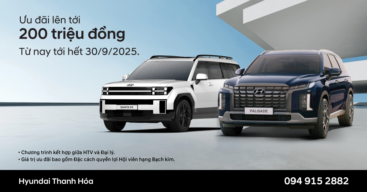 Hyundai Thành Công Thanh Hóa tung ưu đãi “khủng”, giảm giá đến 200 triệu đồng- Ảnh 1.