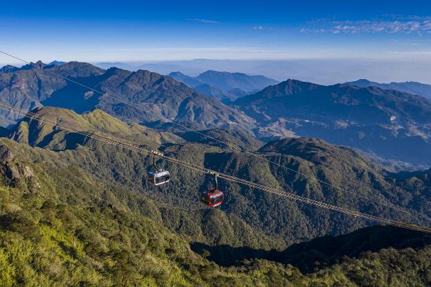 A cable car going over a mountain  AI-generated content may be incorrect.