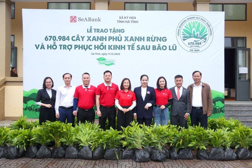 SeABank hỗ trợ trồng gần 671 nghìn cây xanh tại Hà Tĩnh, vượt mục tiêu 1 triệu cây xanh- Ảnh 2.