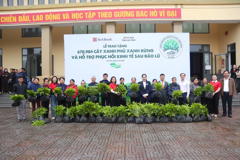 SeABank hỗ trợ trồng gần 671 nghìn cây xanh tại Hà Tĩnh, vượt mục tiêu 1 triệu cây xanh- Ảnh 1.