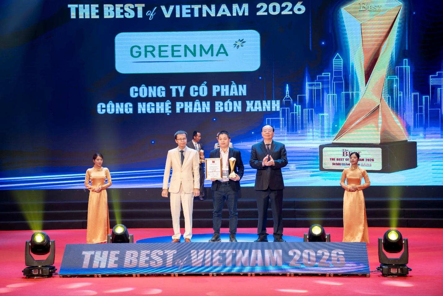 Phân bón hữu cơ Greenma được vinh danh tại The Best of Vietnam 2026- Ảnh 1. Phân bón hữu cơ Greenma được vinh danh tại The Best of Vietnam 2026- Ảnh 1.