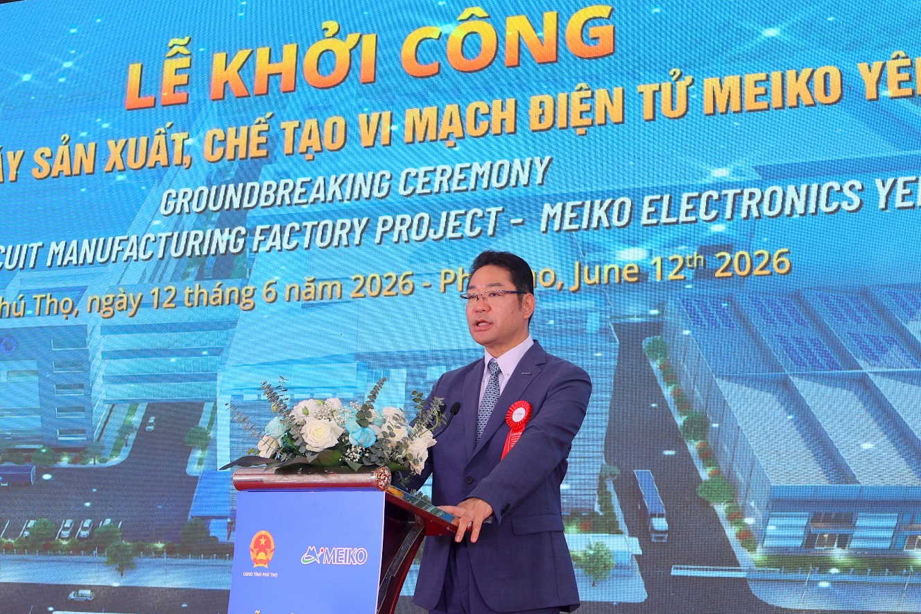 Phú Thọ: Khởi công Dự án Nhà máy sản xuất, chế tạo vi mạch điện tử Meiko Yên Quang - Ảnh 3.