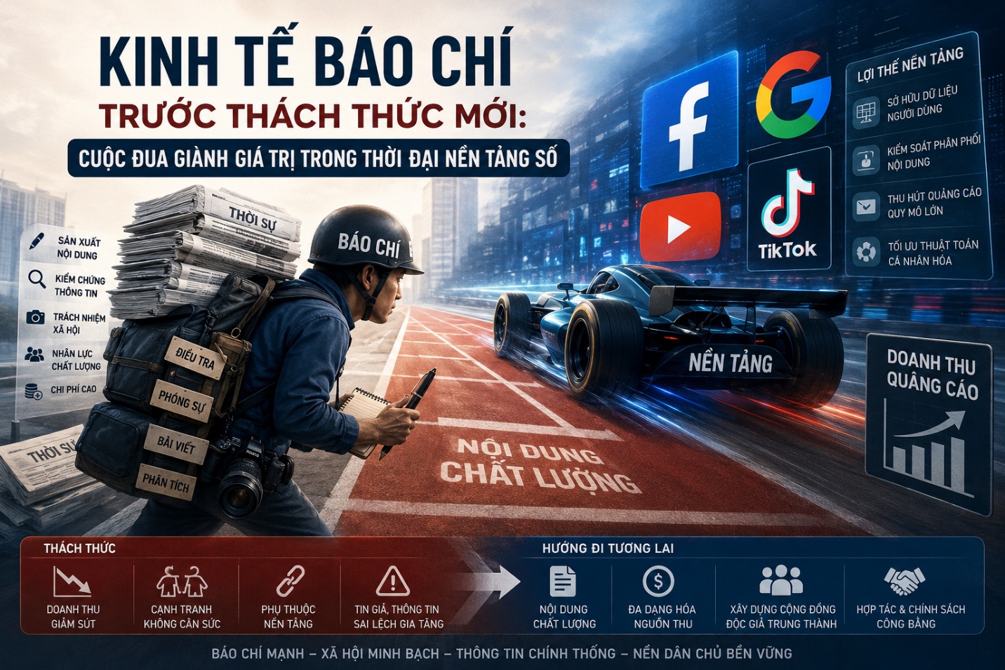 Kinh tế báo chí trước những thách thức mới: Cuộc đua giành lại giá trị trong thời đại nền tảng số- Ảnh 1. Kinh tế báo chí trước những thách thức mới: Cuộc đua giành lại giá trị trong thời đại nền tảng số- Ảnh 1.