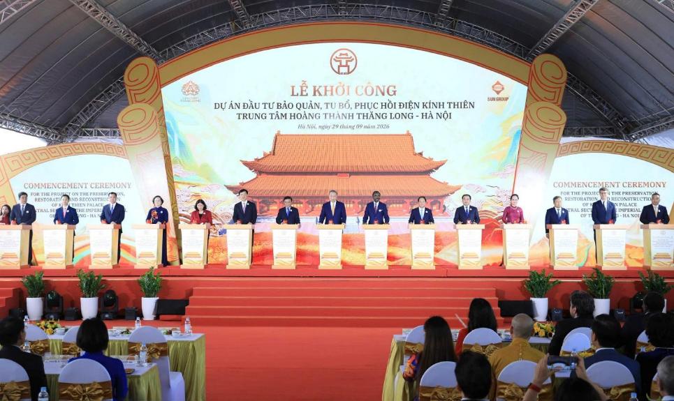 Sun Group được chọn là đơn vị thi công dự án phục hồi điện Kính Thiên - Hoàng thành Thăng Long - Hà Nội- Ảnh 1.