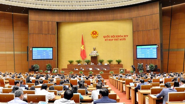 Quốc hội thông qua Nghị quyết về phát triển kinh tế - xã hội năm 2021. Nguồn: quochoi.vn