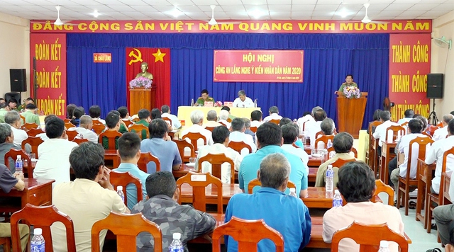 An Giang: Công an huyện Tri Tôn tổ chức Hội nghị Công an lắng nghe ý kiến nhân dân - Ảnh 1.