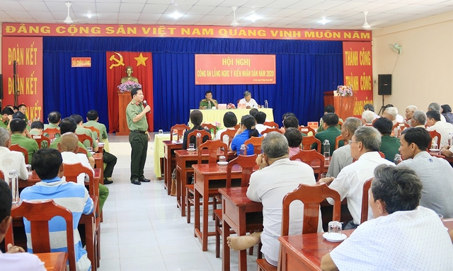 An Giang: Công an huyện Tri Tôn tổ chức Hội nghị Công an lắng nghe ý kiến nhân dân - Ảnh 3.