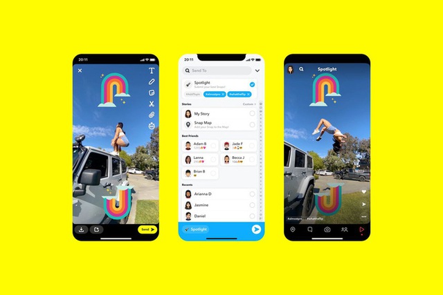 Snapchat ra mắt tính năng Spotlight cạnh tranh với TikTok - Ảnh 1.