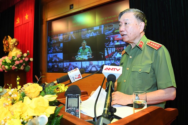 Đại tướng Tô Lâm phát biểu kết luận Hội nghị.