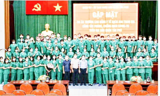 Quận Tân Phú: Tri ân giảng viên, sinh viên Trường Cao đẳng Y tế Bạch Mai trên tuyến đầu chống đại dịch COVID-19 - Ảnh 2.
