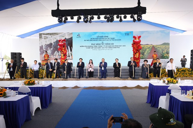 Tập đoàn TH khởi công Dự án chăn nuôi bò sữa công nghệ cao tại An Giang - Ảnh 1.