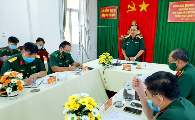 Phú Quốc, Kiên Giang: Thượng tướng Nguyễn Phương Nam kiểm tra công tác phòng, chống COVID-19 - Ảnh 1.