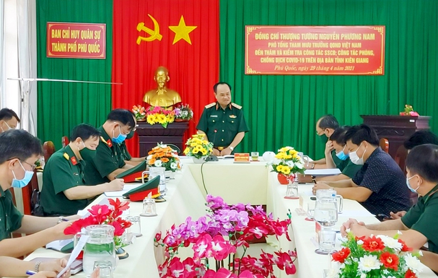 Phú Quốc, Kiên Giang: Thượng tướng Nguyễn Phương Nam kiểm tra công tác phòng, chống COVID-19 - Ảnh 2.