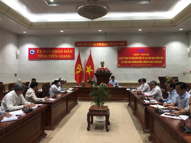 Ban an toàn giao thông Tiền Giang: Hội nghị sơ kết công tác đảm bảo trật tự an toàn giao thông Quý I và triển khai công tác Quý II/2021 - Ảnh 1.