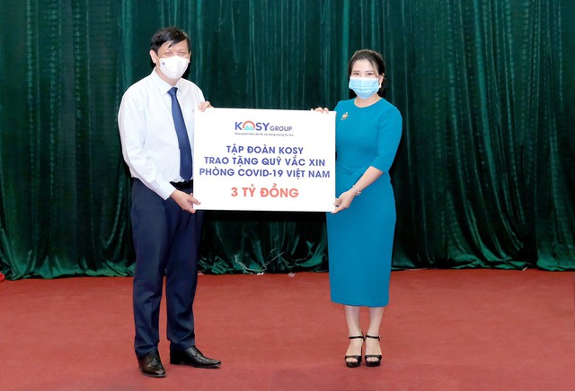 Tập đoàn Kosy trao tặng 3 tỷ đồng ủng hộ Quỹ vaccine phòng Covid-19 Việt Nam  - Ảnh 1.